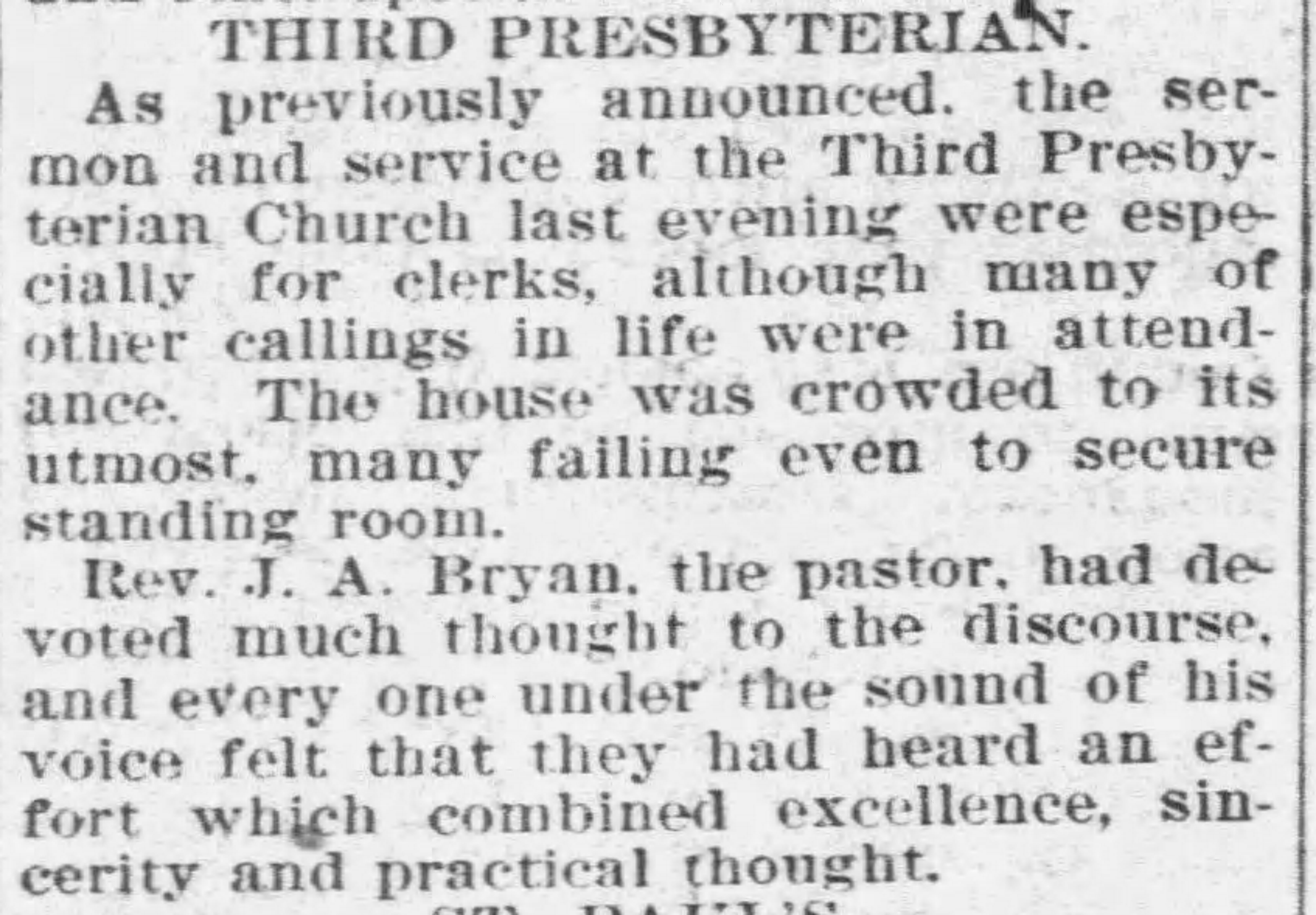 Special Service for Clerks